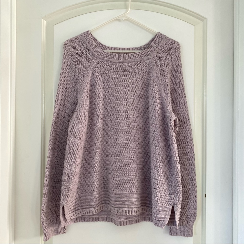 Old Navy Lilac Crewneck Textured Sweater